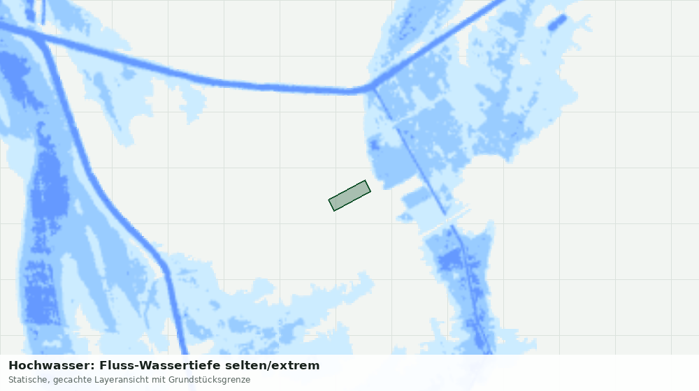 Statische Kartenansicht: Hochwasser: Fluss-Wassertiefe selten/extrem