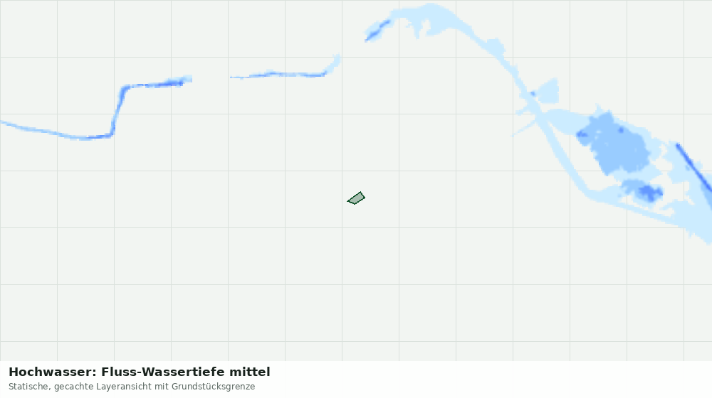 Statische Kartenansicht: Hochwasser: Fluss-Wassertiefe mittel