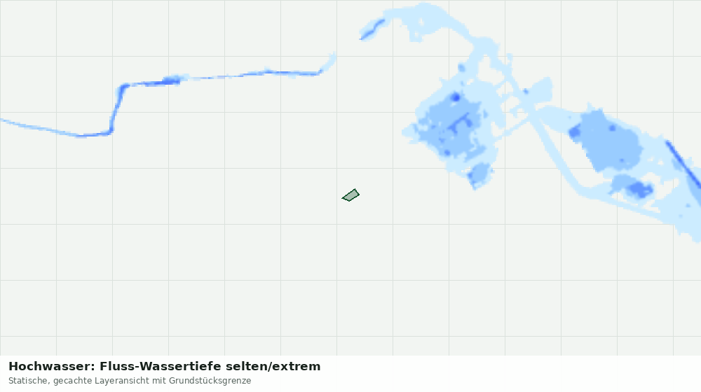 Statische Kartenansicht: Hochwasser: Fluss-Wassertiefe selten/extrem