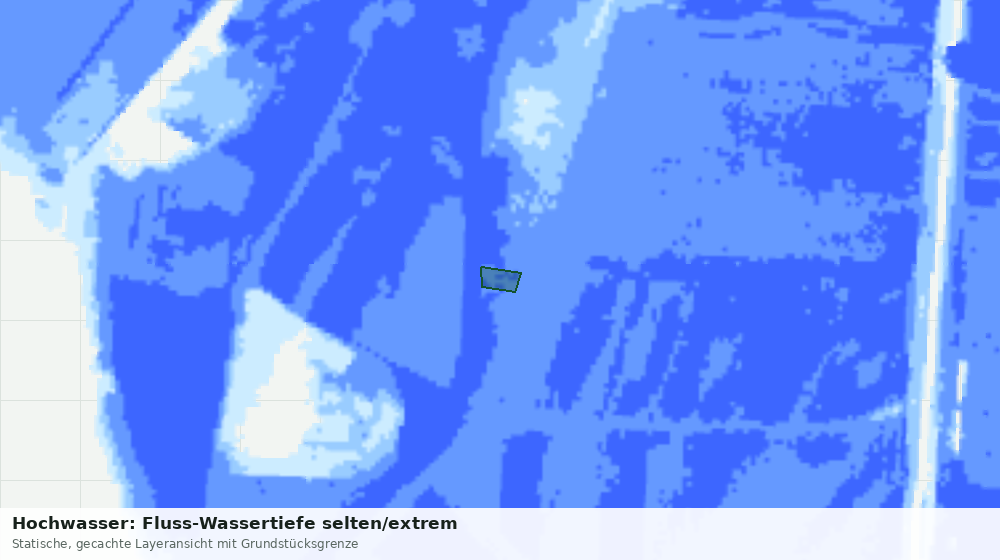 Statische Kartenansicht: Hochwasser: Fluss-Wassertiefe selten/extrem