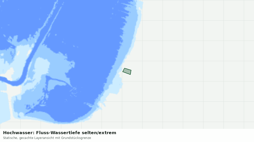 Statische Kartenansicht: Hochwasser: Fluss-Wassertiefe selten/extrem